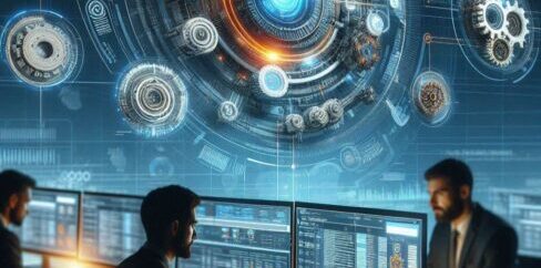 Imagen de una oficina futurista