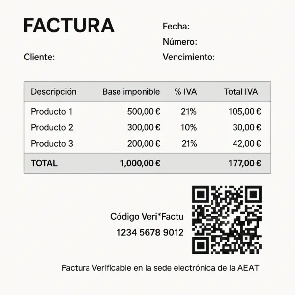 ejemplo de factura verifactu